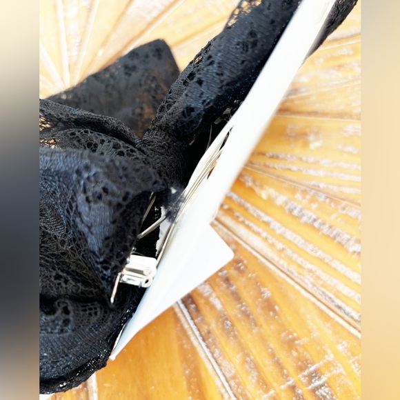 NWT H&M Black Lace Bow Hair Pin - Picture 5 of 5